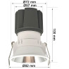 Foco Downlight Empotrable LED 15W Plata Circular CRI+92 UGR13