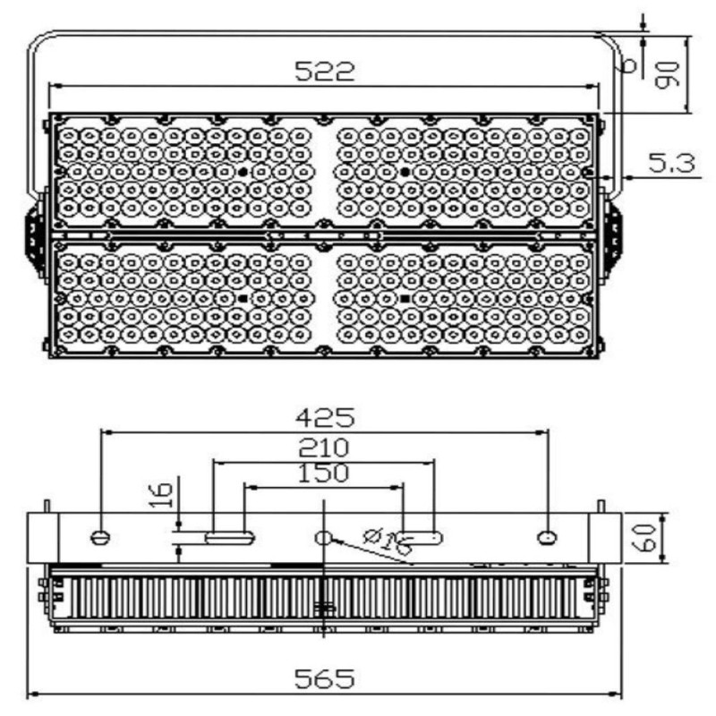 Foco Proyector LED 600W Chip Bridgelux Driver PHILIPS Xitanium 5 años de garantía