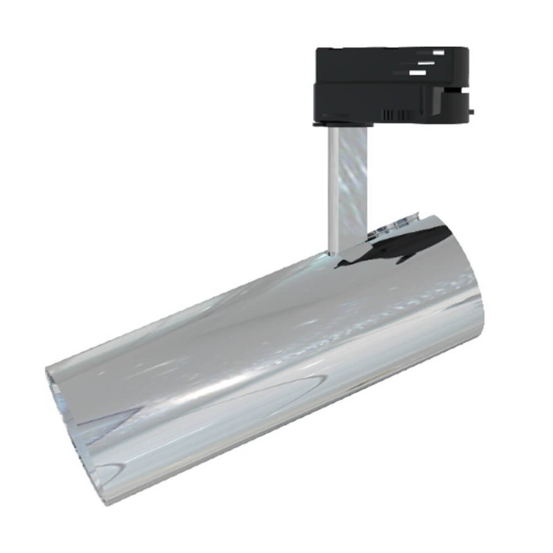 Foco LED 30W Cromo Plata para Carril Monofásico DOB Driverless 24º- 5 Años de garantía