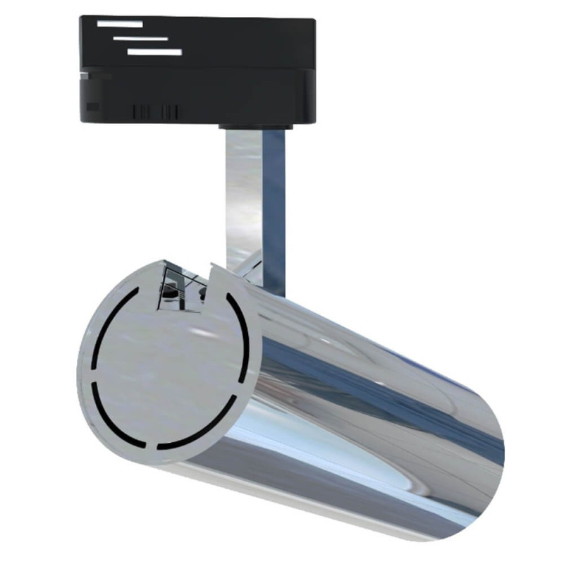 Foco LED 30W Cromo Plata para Carril Monofásico DOB Driverless 24º- 5 Años de garantía