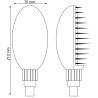 Lampara LED 36W Chip  Bridgelux E27 167Lm/w casquillo rotatorio