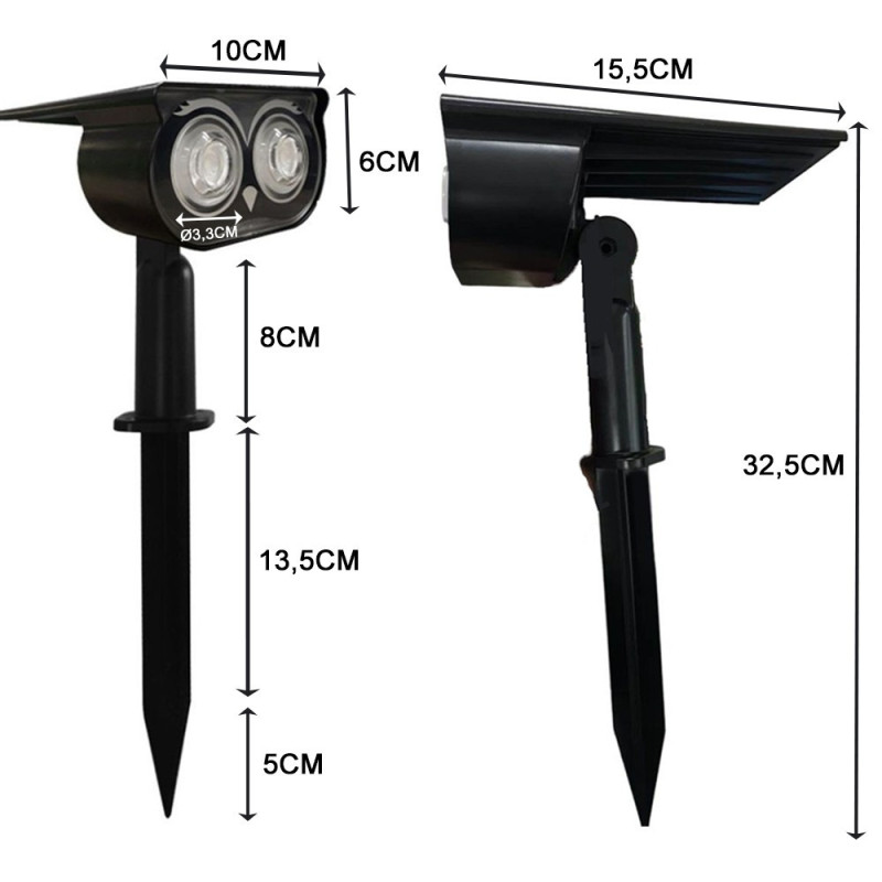 Pica Solar jardín LED IP65