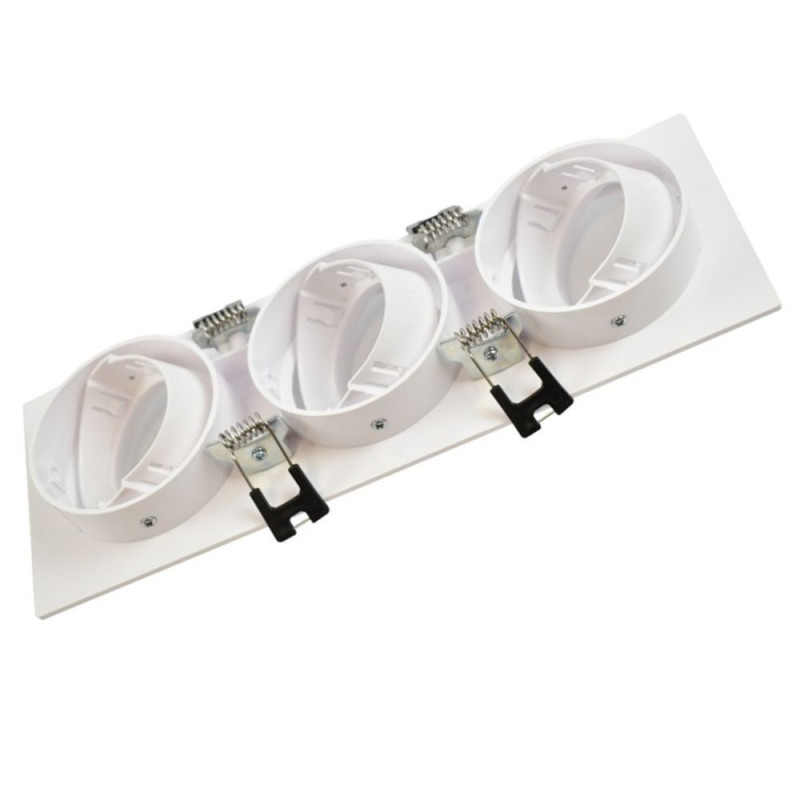 Aro Marco Triple BLANCO orientable para GU10