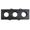 Aro Marco Triple NEGRO orientable para GU10