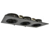 Aro Marco Triple NEGRO orientable para GU10
