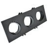 Aro Marco Triple NEGRO orientable para GU10