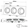 Aro Marco Triple NEGRO orientable para GU10