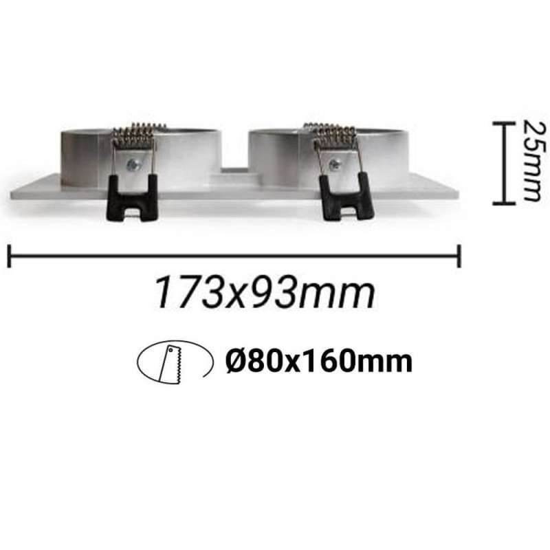 Aro Marco Doble BLANCO orientable para GU10