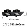 Aro Marco Doble negro orientable para GU10