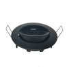 Aro Redondo Negro Mate Orientable para dicroica LED GU10 MR16