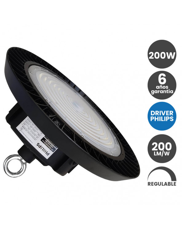 Campana LED 200W 170Lm/W...