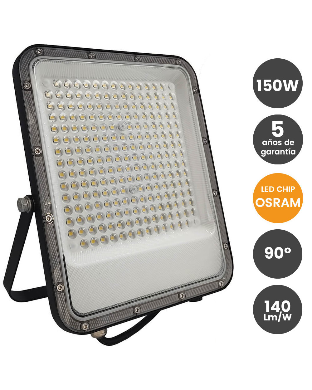 FOCO PROYECTOR LED SOLAR 150W - MediLED - Tienda Online de Iluminación Led