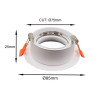 Aro Fijo Circular Para GU10 MR16 BLANCO