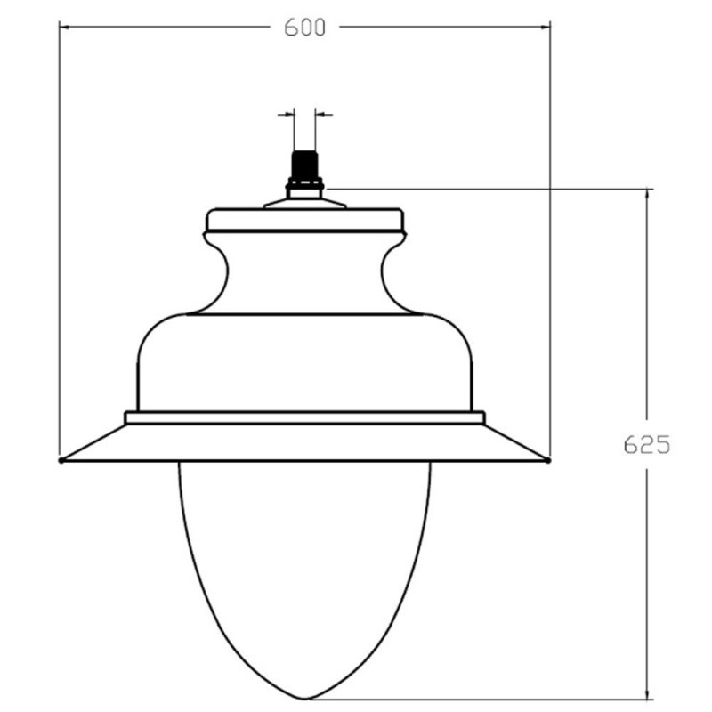 Farola LED Aluminio 65W 210Lm/W Chip Bridgelux 5 años de garantía