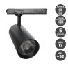 Foco LED Potencia Seleccionable 40W-38W-36W-34W y color seleccionable Negro Carril Monofásico CRI+92 UGR13 160Lm/W