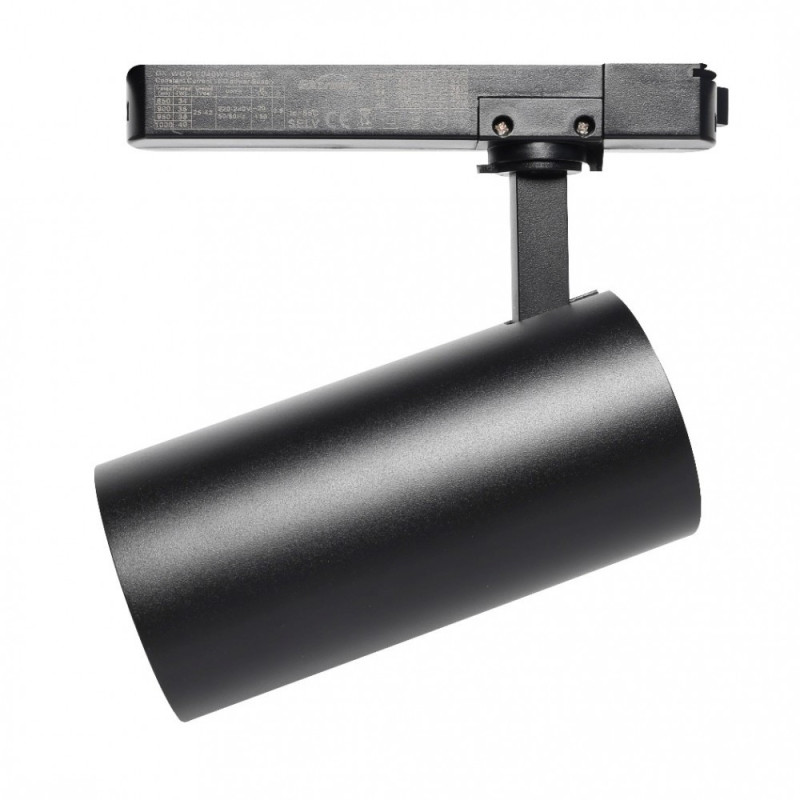 Foco LED Potencia Seleccionable 40W-38W-36W-34W y color seleccionable Negro Carril Monofásico CRI+92 UGR13 160Lm/W