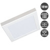 Downlight o Plafón LED Cuadrado Blanco18W Corte ajustable y Color Seleccionable