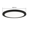 Downlight o Plafón LED Circular NEGRO 18W Corte ajustable y Color Seleccionable