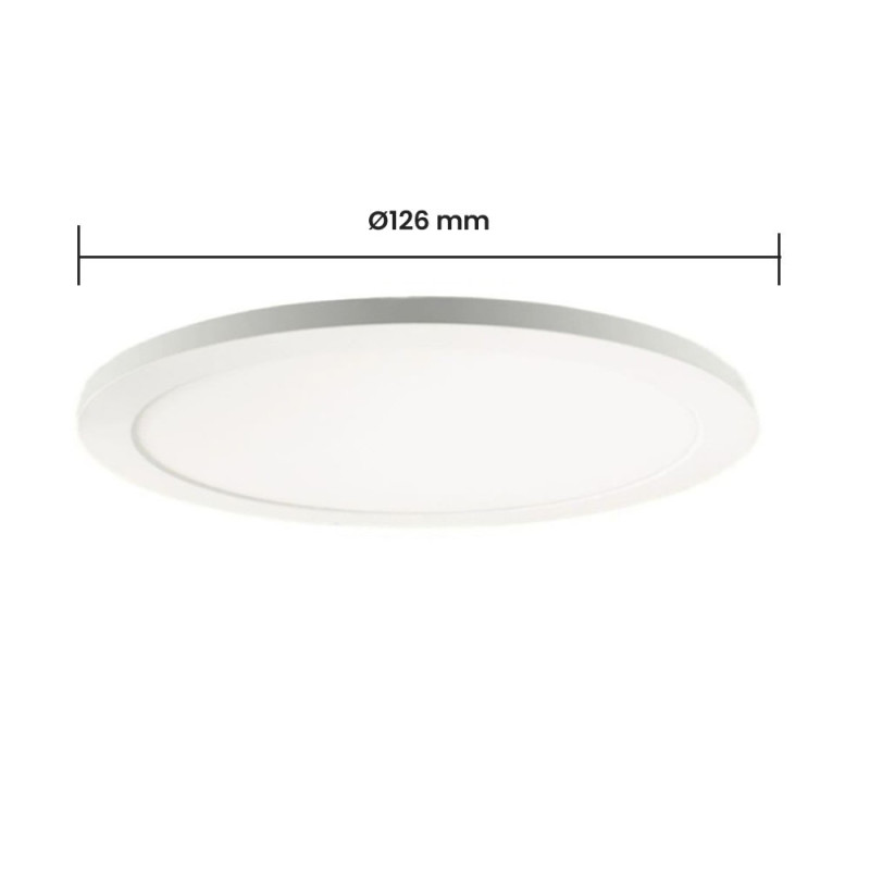 Downlight o Plafón LED Circular Blanco 6W Corte ajustable y Color Seleccionable