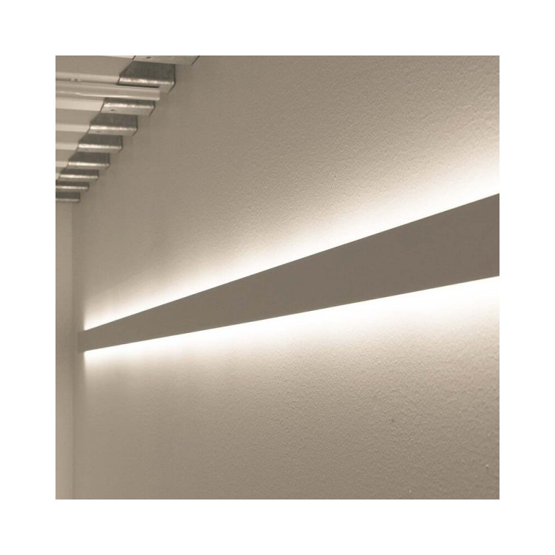 Perfil de Aluminio Moldura DOBLE LUZ Blanco - 2 Metros