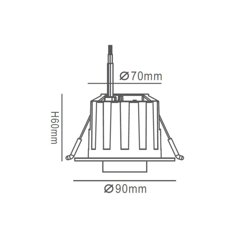 Empotrable LED 6W Periscopico Direccionable Rectangular Color Seleccionable
