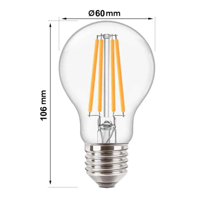 Bombilla LED Filamento 8W E27 A60