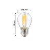 Bombilla LED de Filamento 4W  E27 G45
