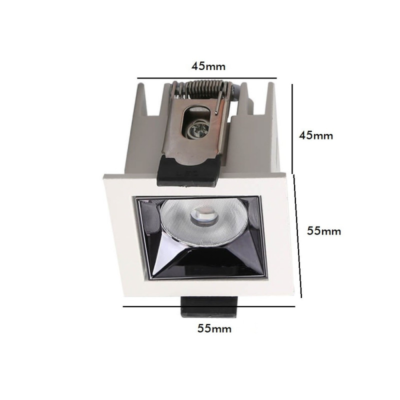 Decoración Led - Empotrable LED 5W Chip OSRAM 24º UGR17 140lm/W.