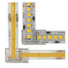 Pack 10 unidades Conector Transparente Para Unión L Tiras LED COB y SMD 8 mm y 10mm IP20