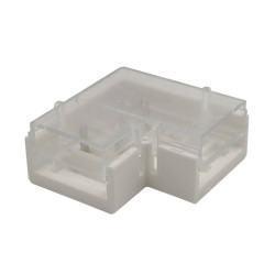 Pack 2 unidades Conector Transparente Para Unión L Tiras LED COB y SMD 8 mm y 10mm IP65