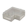Pack 2 unidades Conector Transparente Para Unión L Tiras LED COB y SMD 8 mm y 10mm IP65