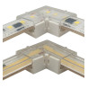 Pack 2 unidades Conector Transparente Para Unión L Tiras LED COB y SMD 8 mm y 10mm IP65
