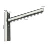 Soporte para Farola para Columna y Pared en Acero Galvanizado 60cm