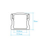 Perfil Aluminio U Superficie Basic17 2 metros
