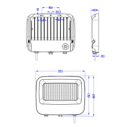 Foco Proyector 100W-70W-50W Potencia y Color seleccionable Chip Lumileds IP66