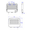 Foco Proyector 100W-70W-50W Potencia y Color seleccionable Chip Lumileds IP66