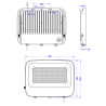 Foco 200W-150W-100W Con Sensor Crespuscular + Movimiento + Mando Potencia y Color seleccionable Chip Lumileds IP66