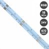 Tira LED COB 24V RGB 18W/m  672 LED/m 140 Lm/W IP20