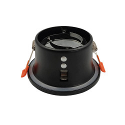 Aro Fijo IP65 Negro Circular Cónico GU10-MR16