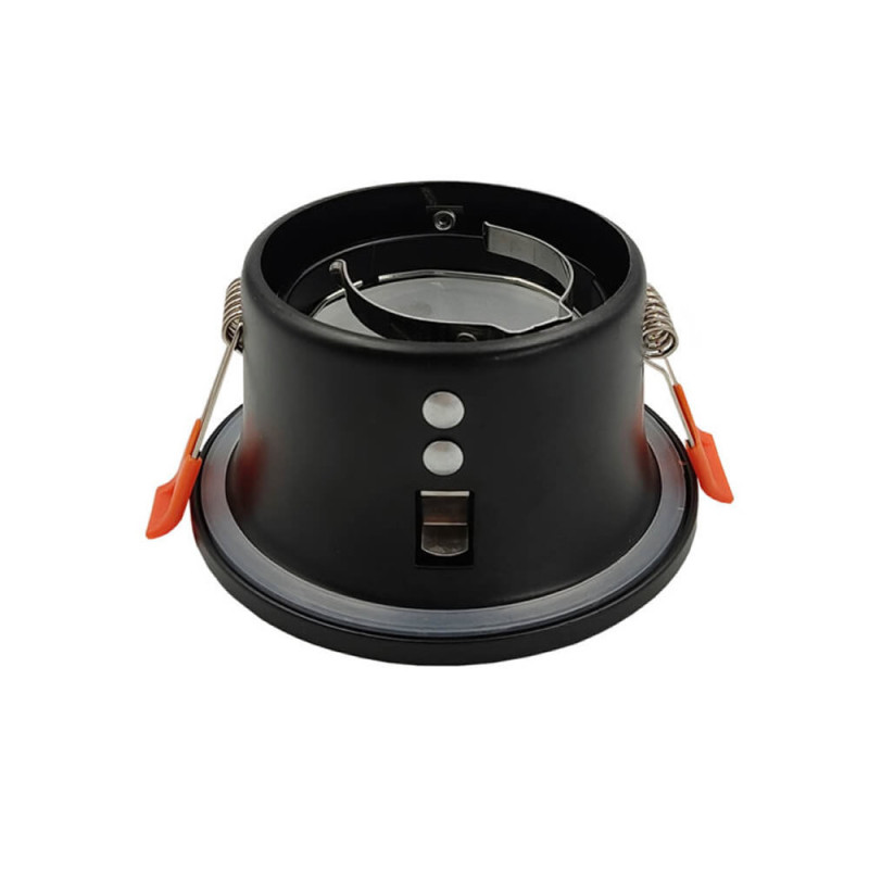 Aro Fijo IP65 Negro Circular Cónico GU10-MR16