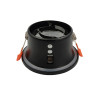 Aro Fijo IP65 Negro Circular Cónico GU10-MR16