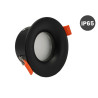 Aro Fijo Efecto Curvo IP65 Negro Circular GU10-MR16