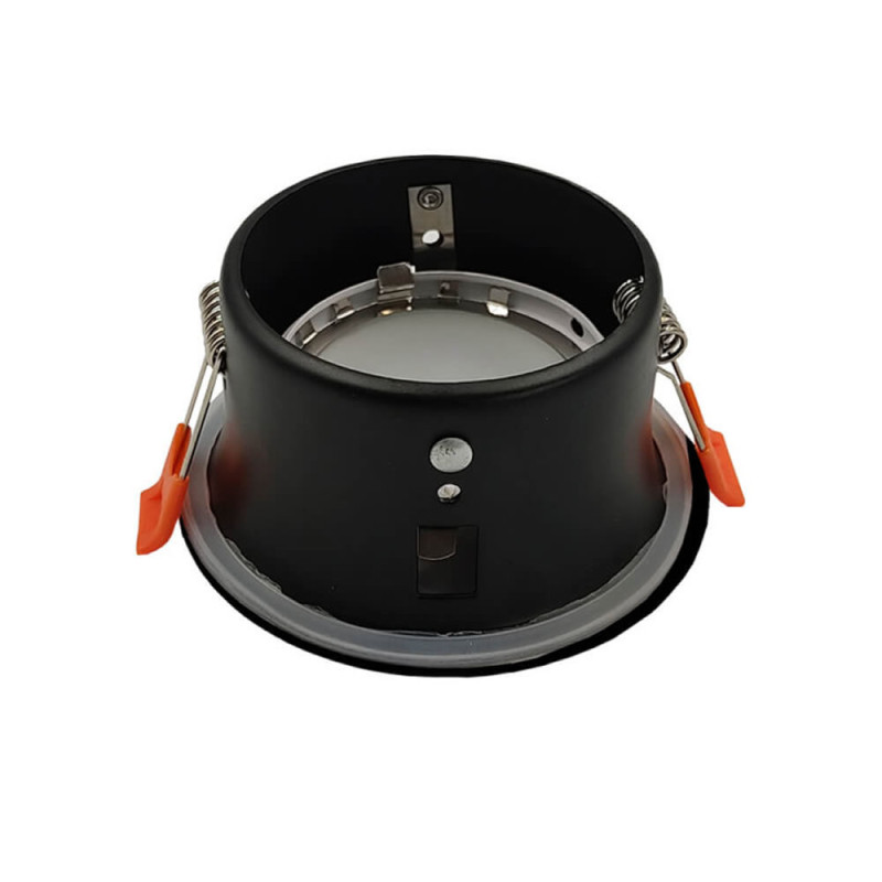 Aro Fijo Efecto Curvo IP65 Negro Circular GU10-MR16