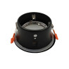 Aro Fijo Efecto Curvo IP65 Negro Circular GU10-MR16