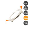 Placa Downlight LED Circular 6W Acero Color seleccionable OSRAM CHIP