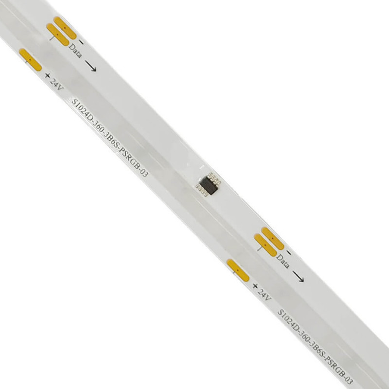 Tira LED COB Digital 24V 9W/m RGBIC 360 Led/m Bobina 5 metros IP20