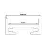 Perfil de Aluminio Modelo SPF - 2 Metros