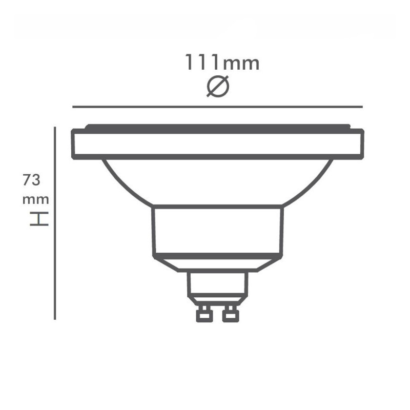 Lámpara LED AR111 14W 24º GU10 - UGR19