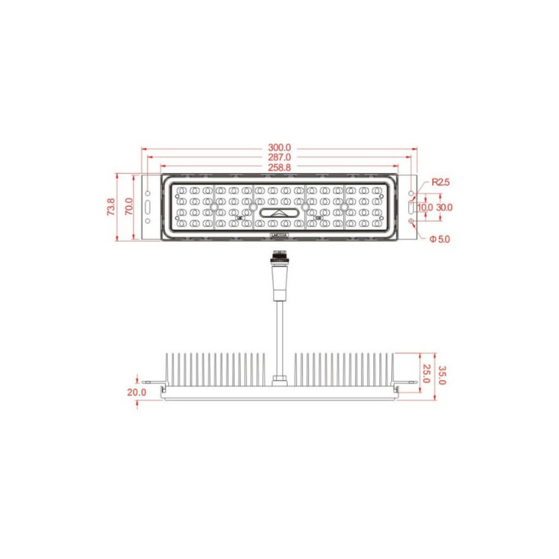Proyector LED 150W Chip Bridgelux 180Lm/W 136ºx78º- 5 Años de garantía
