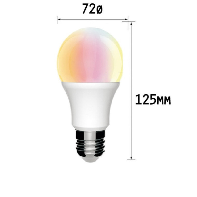 Bombilla LED 10W RGB + 3000K 270º E27 con Mando a Distancia